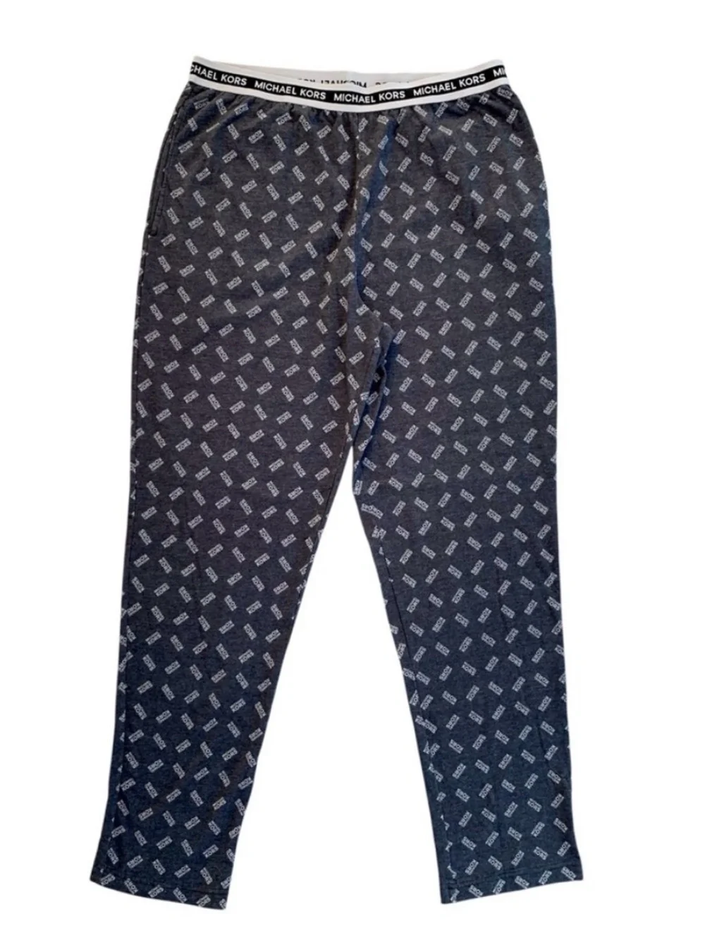 Michael Kors Pajama Gray and Off-White Pajama Lounge Pants ~ Men’s Large